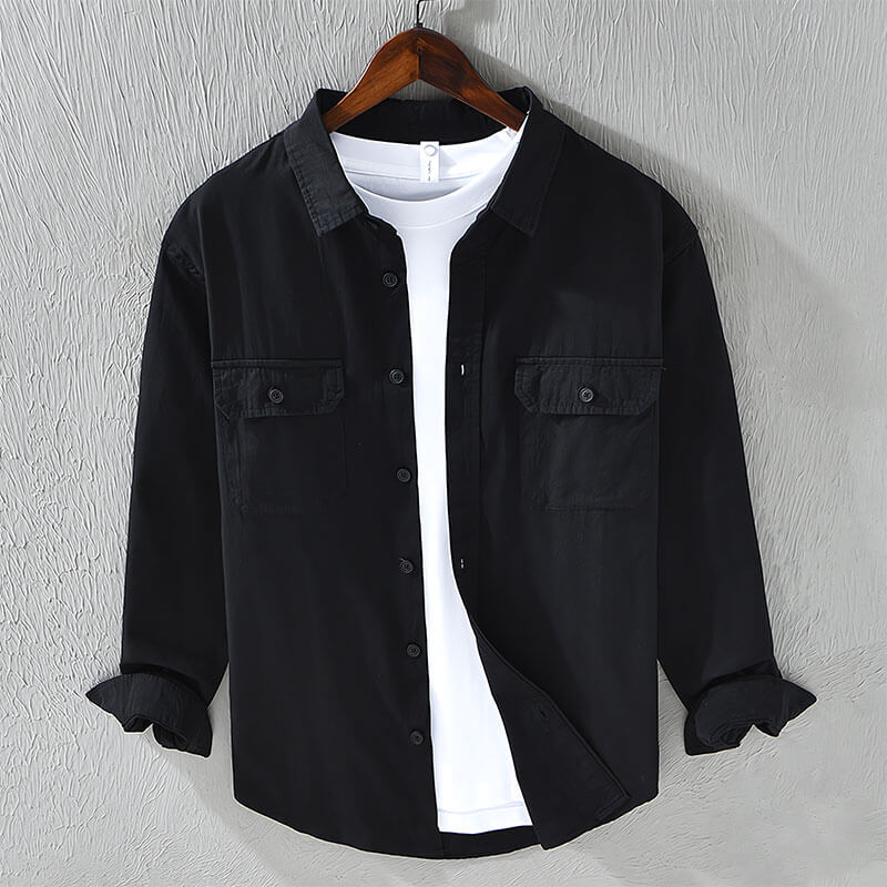 Shibuya | Classic Cotton Shirt Black