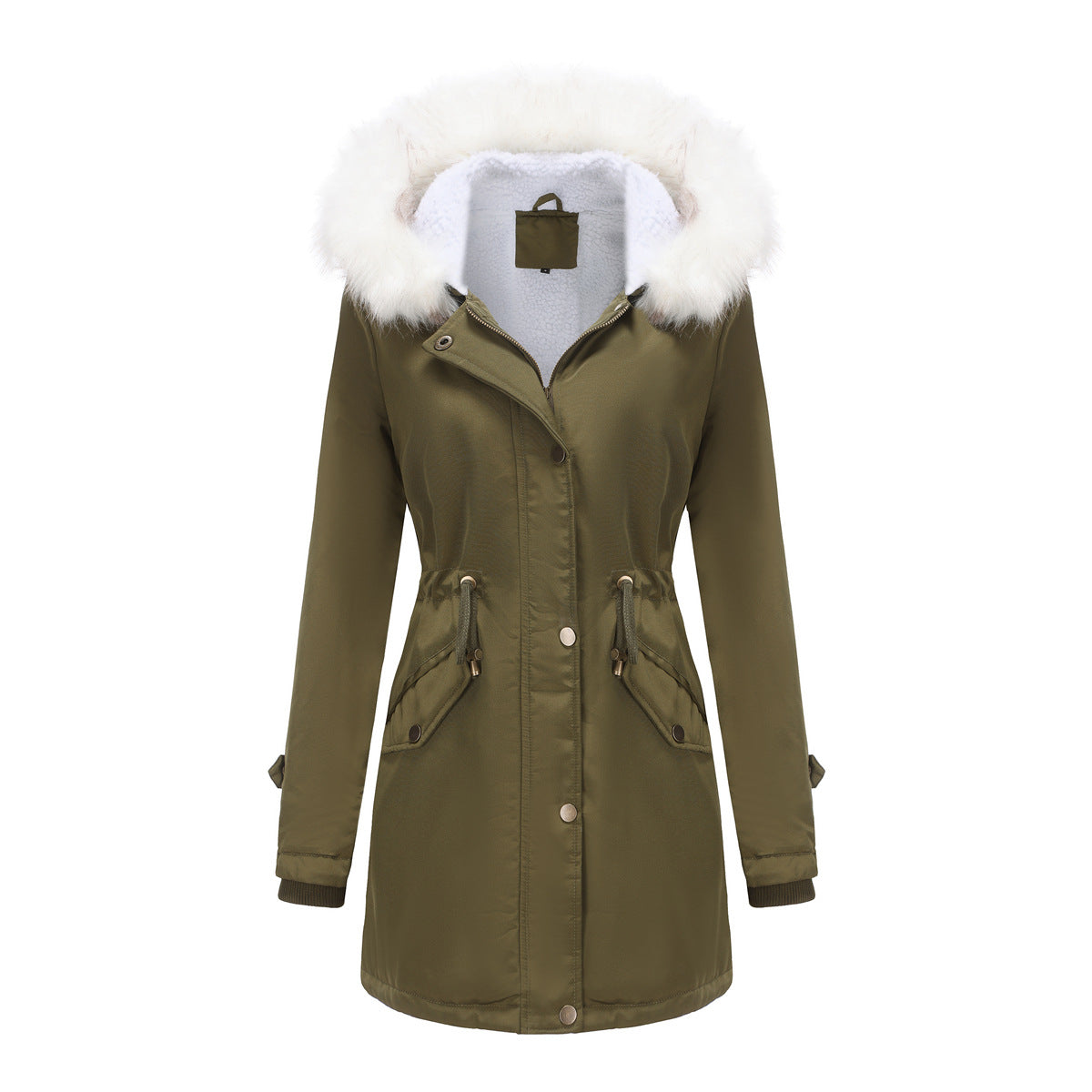 Women's Premium Winter Parka Coat Olive green Winter Parka Coat