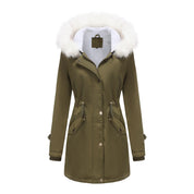 Women's Premium Winter Parka Coat Olive green Winter Parka Coat