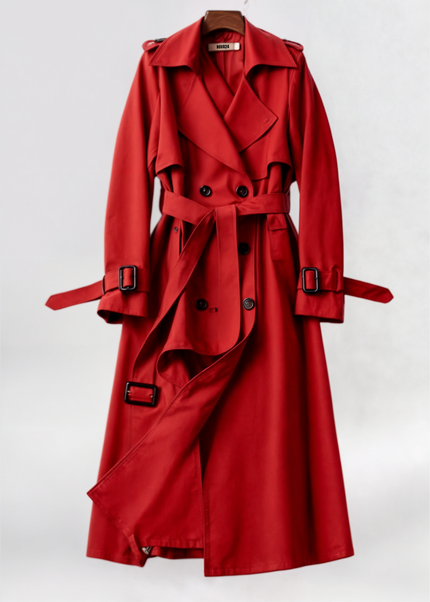 Beatrice Classic Trench Red