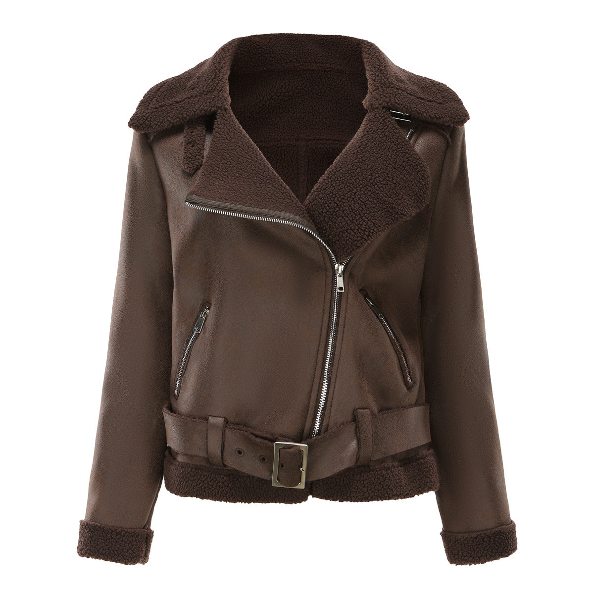 Faux Suede Winter Jacket Coffee Jackets