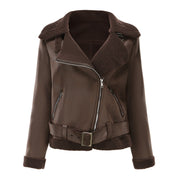 Faux Suede Winter Jacket Coffee Jackets