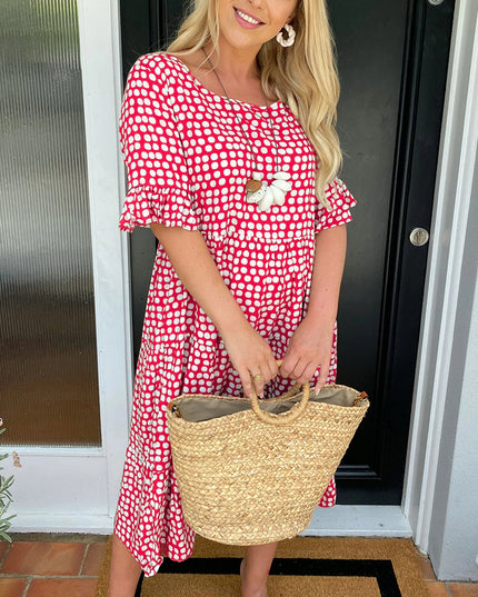 Alexia - Round neck Midi Dress Dresses