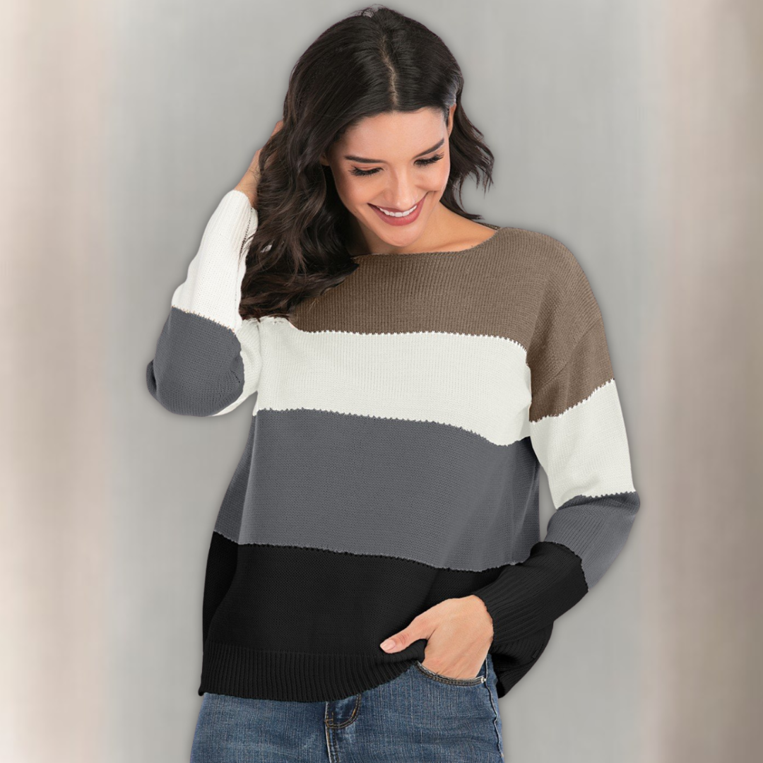 Pullover Round Neck Long Sleeve Sweater - OKOHOKO™ FASHION