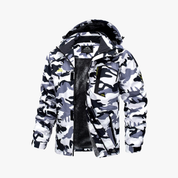 Warm Waterproof Winter Jacket Light Gray Camo Jacket