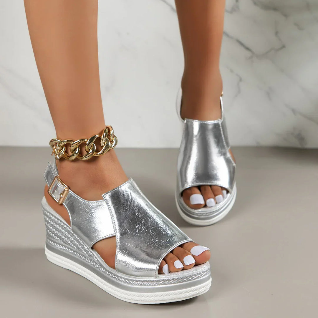 Georgina | Orthopedic Sandals Silver Orthopedic Sandals
