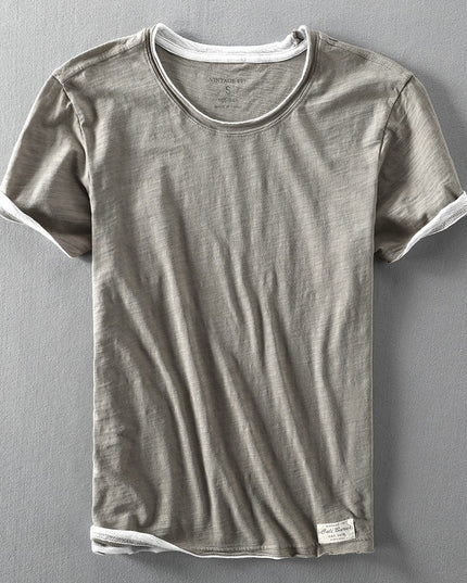 Francesco | Organic Cotton T-Shirt Khaki