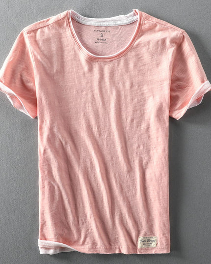 Francesco | Organic Cotton T-Shirt Salmon
