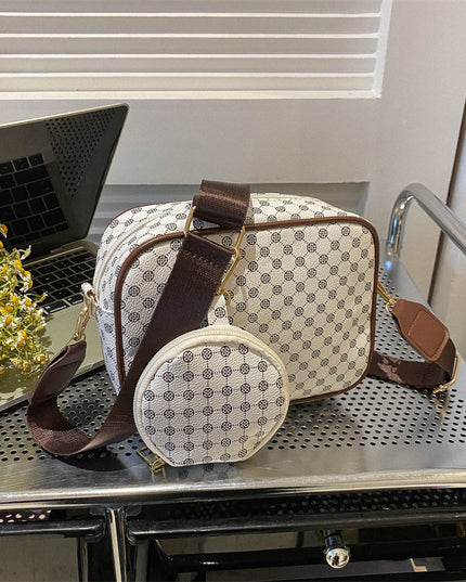 Vintage Pattern Crossbody Bag White Bag