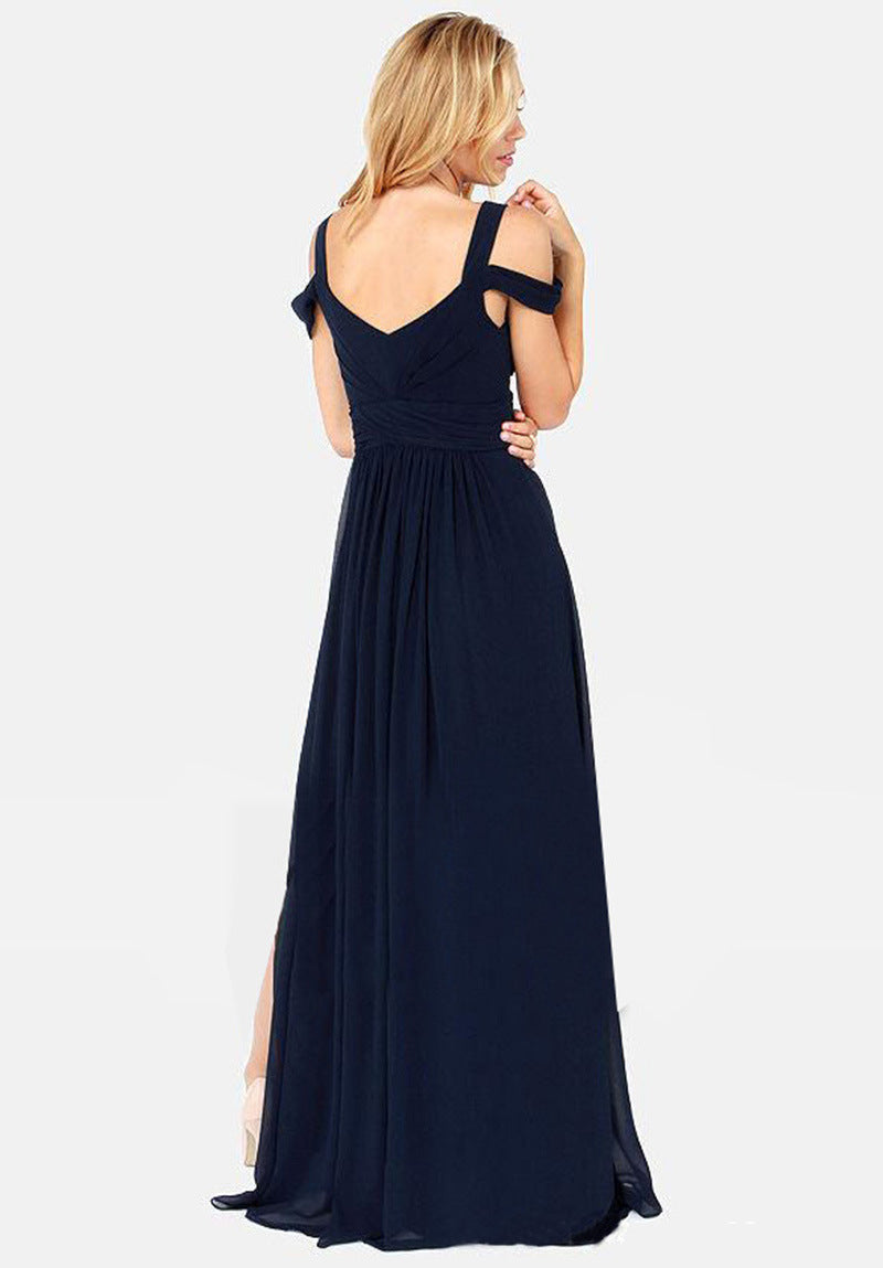 Elegant Greek Goddess Pleated Maxi Dress Dresses