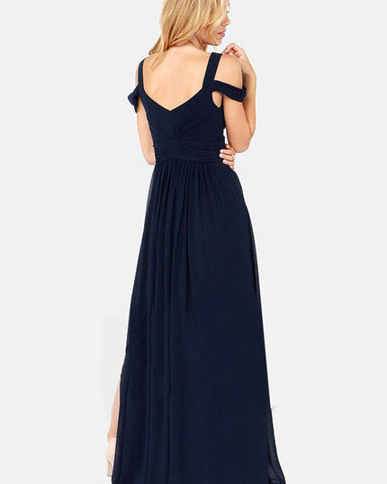 Elegant Greek Goddess Pleated Maxi Dress Dresses