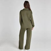Women’s V‑Neck Long Sleeve Lounge Set Outfit Sets