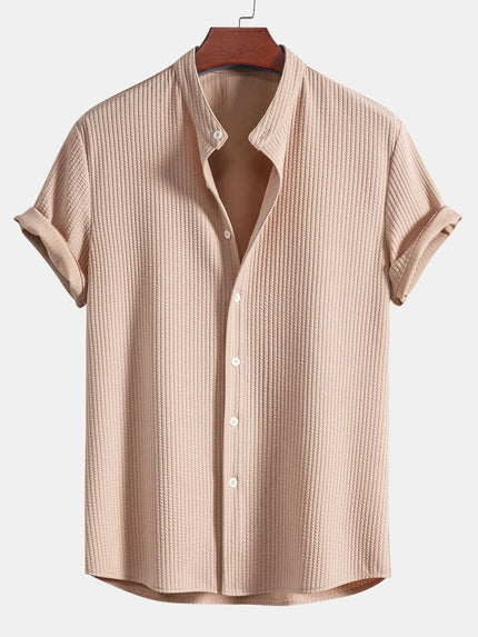 Callum | T-shirt with Shirt Look Beige Shirts & Tops