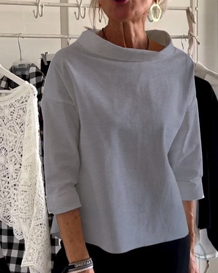 Elizabeth | Elegant Top Grey Shirts & Tops