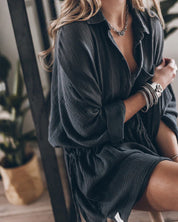 Dalia | Chic shirt dress in cotton blend Dresses