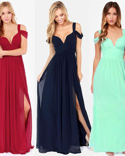 Elegant Greek Goddess Pleated Maxi Dress Dresses