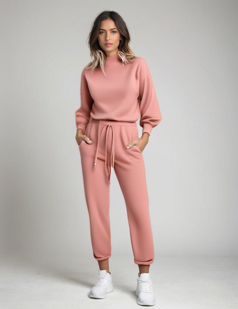Mindy™ 2-Piece Women's Loungewear Set – Elegant & Comfortable Tracksuit Pink Group2502