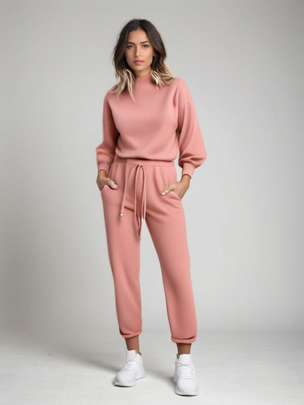 Mindy™ 2-Piece Women's Loungewear Set – Elegant & Comfortable Tracksuit Pink Group2502