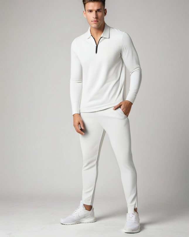 Men's Full-Zip Tracksuit Set – Casual Athletic Wear Tracksuit