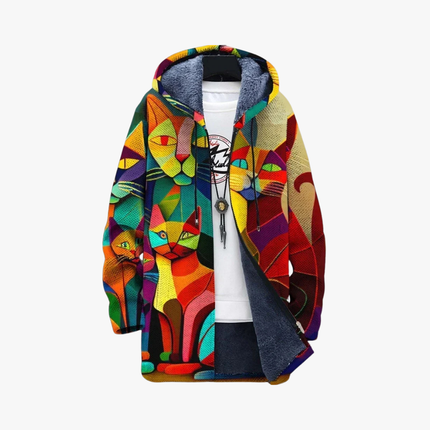 Cat Hooded Jacket Rainbow Cat Hooded Jacket