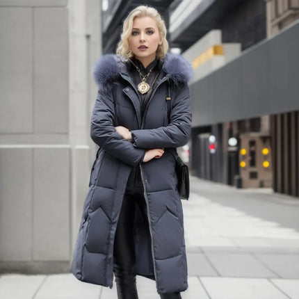 Diane - Extended warm winter coat Grey Jacken, Mäntel und Westen