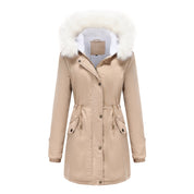 Women's Premium Winter Parka Coat Apricot Winter Parka Coat