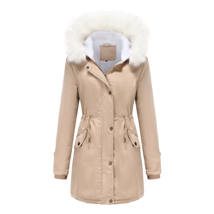 Women's Premium Winter Parka Coat Apricot Winter Parka Coat