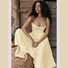 Waist Sculpting Sundress Yellow