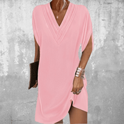Thalia | Flattering Tummy-Hiding Dress Pink