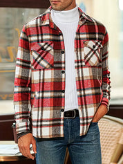 Men's Plaid Loose Cardigan Shirt Cardigan Shirt