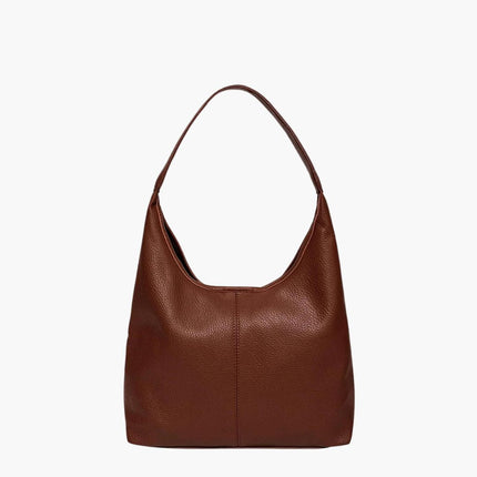 Elegant Vegan Leather Hobo Bag Chocolate brown Handbags