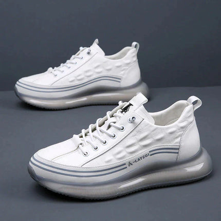 Men's Leather Air Cushion Sneakers White shoes