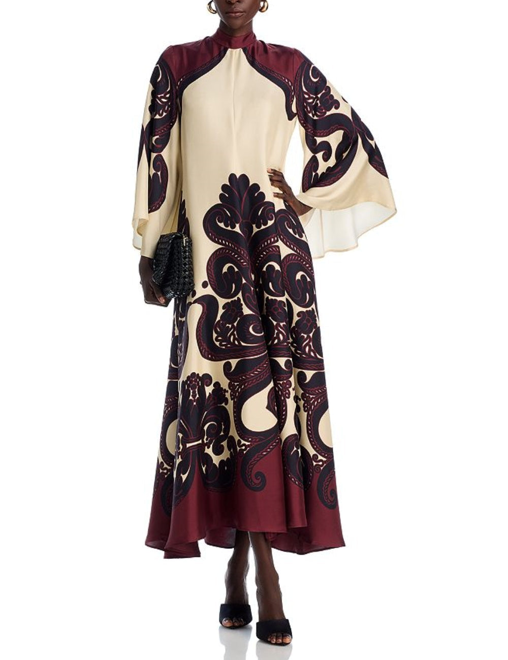 Elegance Ease Stunning Grenadilla Print Maxi Dress Black Dresses