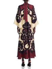 Elegance Ease Stunning Grenadilla Print Maxi Dress Dresses