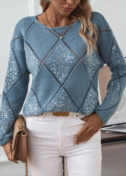 Elegant Sequin-Knit Sweater - OKOHOKO™ FASHION