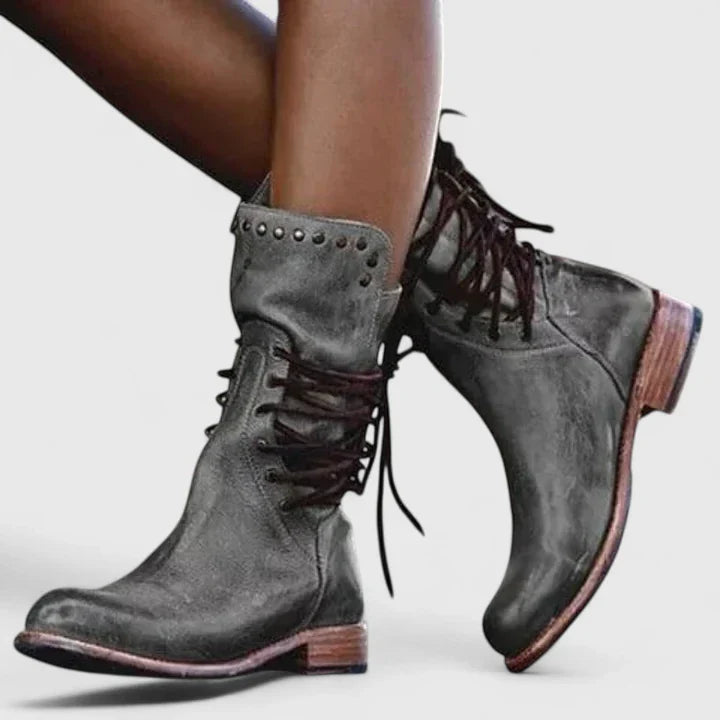 Kryzelle Elegant Women's Ankle Boots Grey Boots