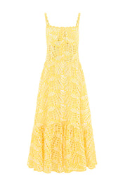 Liana™ | Yellow Cannes Broderie Dress Dresses