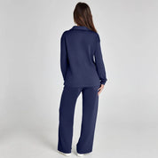 Women’s V‑Neck Long Sleeve Lounge Set Outfit Sets