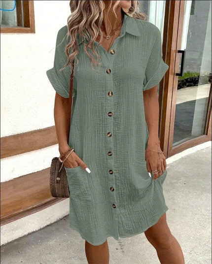 Premium Polo Dress – Chic & Breathable Everyday Style Vert Dresses