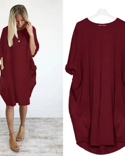 Luna™ - Comfortable and cute dress Red wine Dress