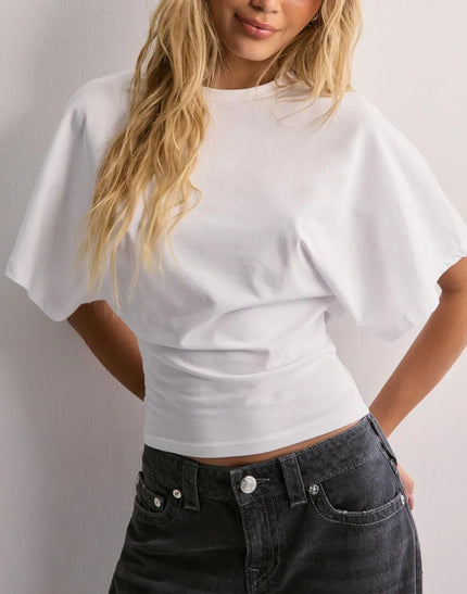 Women's Summer Batwing Sleeve T-Shirt White T-Shirt