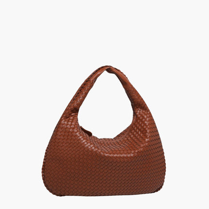 Chic Vegan Leather Hobo Bag Camel brown Handbags