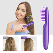 Electric Detangling Scalp Massage Hair Brush Purple Hair Brush
