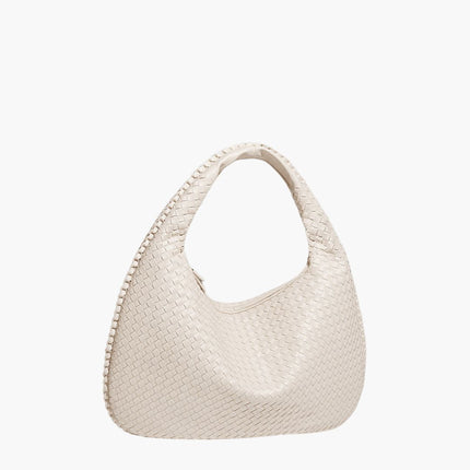 Chic Vegan Leather Hobo Bag Cream white Handbags