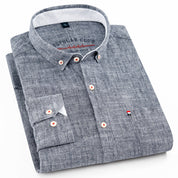 Timeless Button-Up Shirt for All-Day Comfort Stone Grey Men Shirts