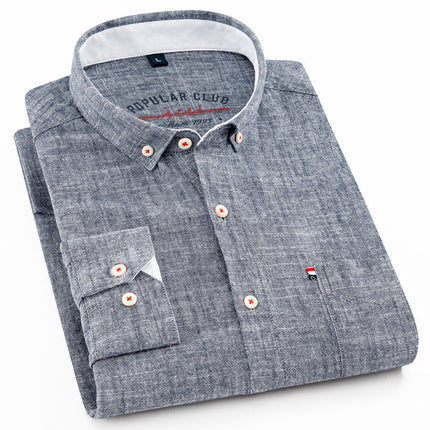 Timeless Button-Up Shirt for All-Day Comfort Stone Grey Men Shirts