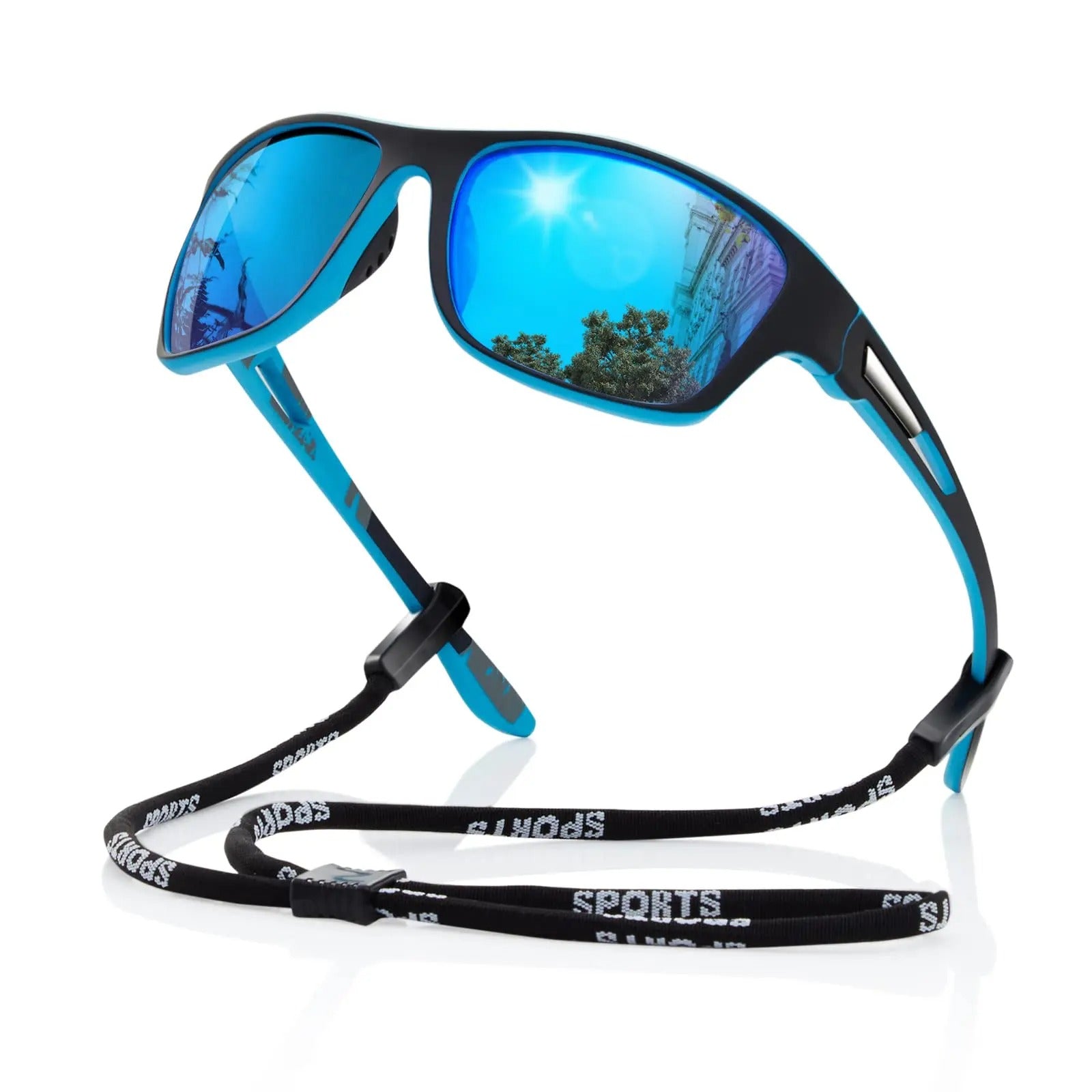 X-Sports Polarized Sports Sunglasses Ocean Blue Fire