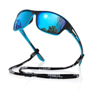 X-Sports Polarized Sports Sunglasses Ocean Blue Fire