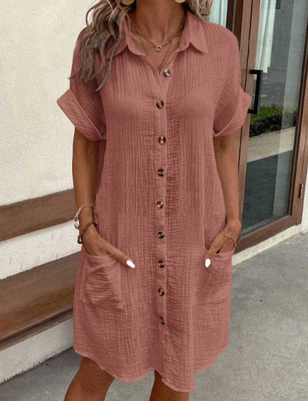 Premium Polo Dress – Chic & Breathable Everyday Style Red Dresses