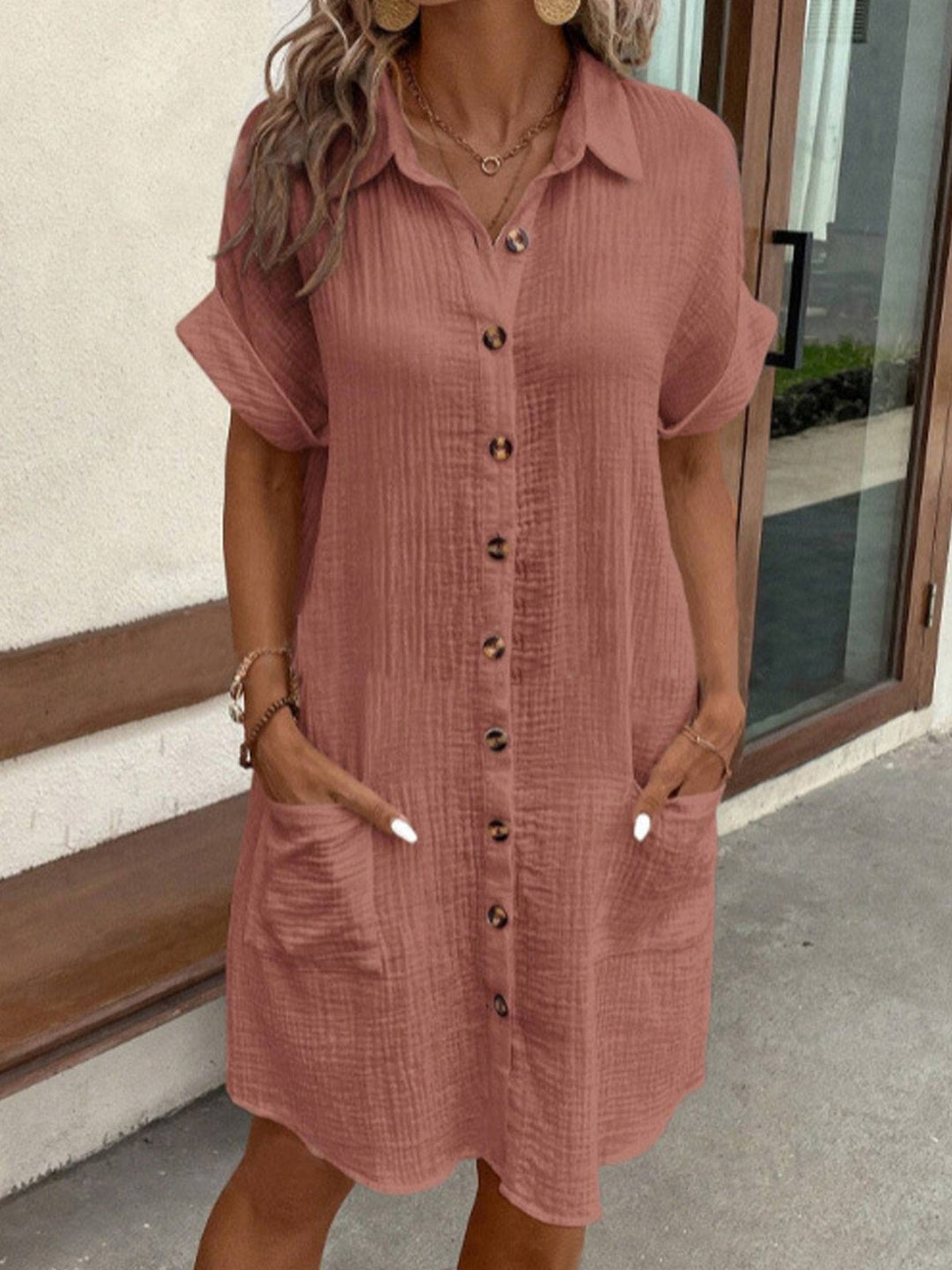 Premium Polo Dress – Chic & Breathable Everyday Style Red Dresses